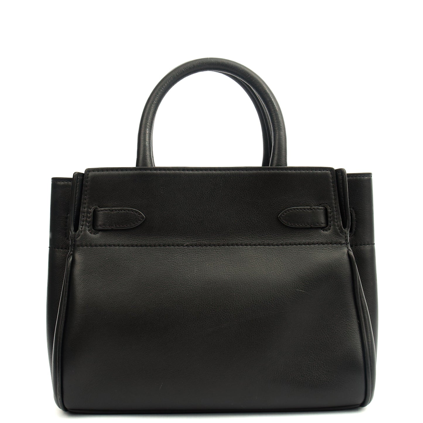 Mulberry Tote Zipped Bayswater - Small in Black, Calfskin Leather — Back View
