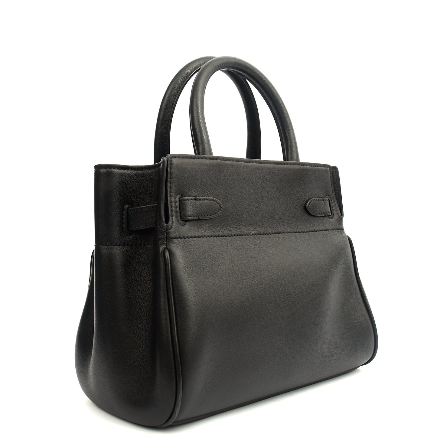 Mulberry Tote Zipped Bayswater - Small in Black, Calfskin Leather — Side View
