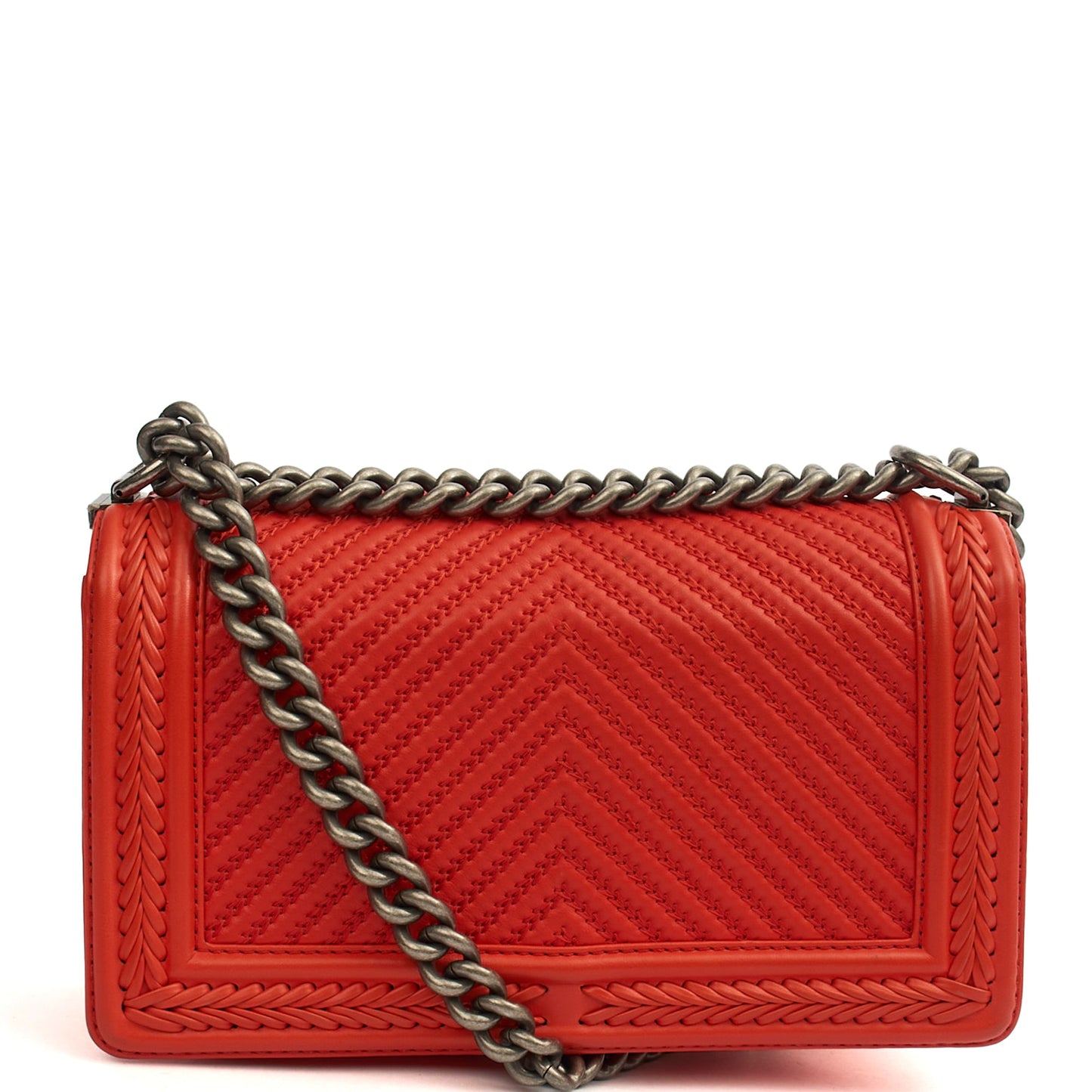 Chanel Cross Body Boy - Medium in Red, Calfskin Leather — Alternate View 24