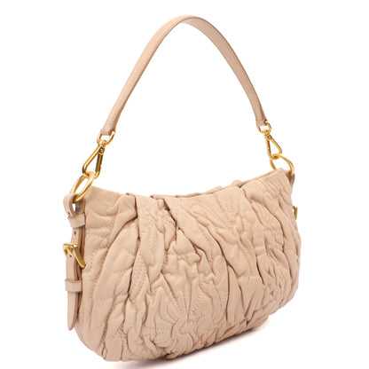 Prada Shoulder Bag Shoulder Bag in Rose Pink, Calfskin — Back View