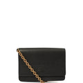 Burberry Cross Body Wallet On Chain in Black, Leather — Front View