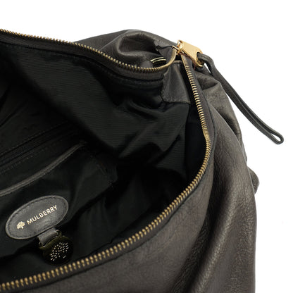 Mulberry Shoulder Bag Daria Hobo in Graphite, Calfskin Leather — Lifestyle View