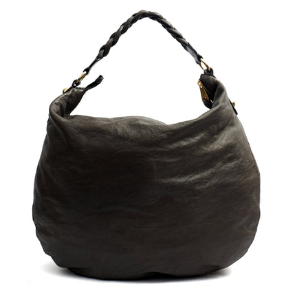 Mulberry Shoulder Bag Daria Hobo in Graphite, Calfskin Leather — Top View