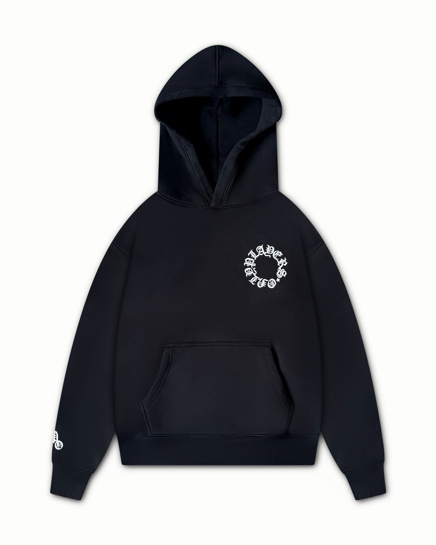 PLAYERS ONLY BLACK EMBROIDERED HOODIE — Small — Front View