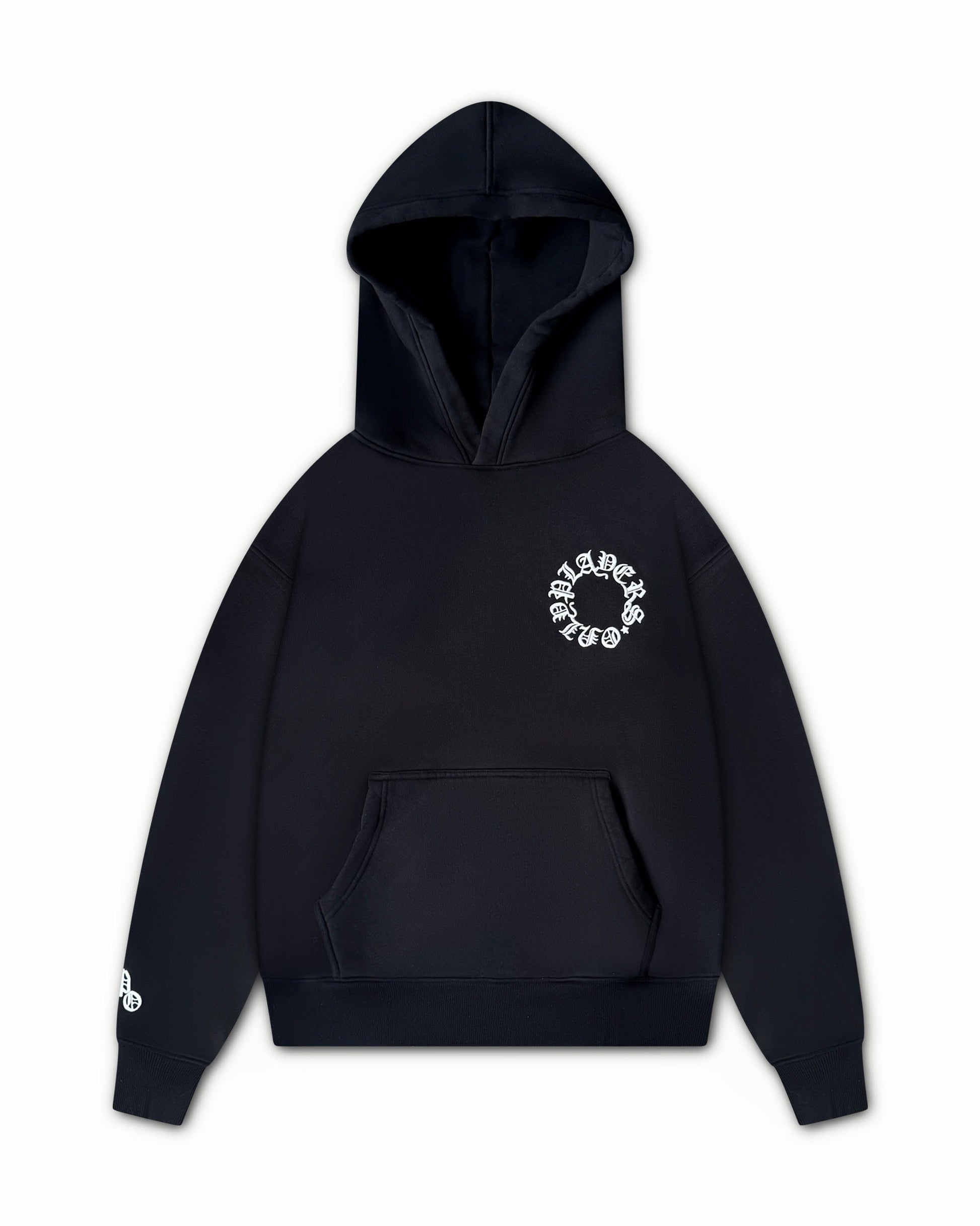 PLAYERS ONLY BLACK EMBROIDERED HOODIE — Small — Front View