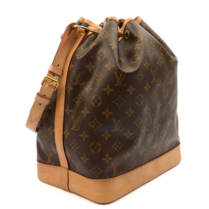 Louis Vuitton Shoulder Bag Noe in Monogram, Leather — Side View
