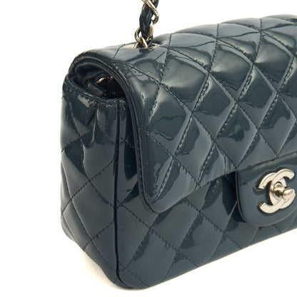 Chanel Mini Bag Classic - Mini (Rectangular) in Blue, Patent Leather — Alternate View 23