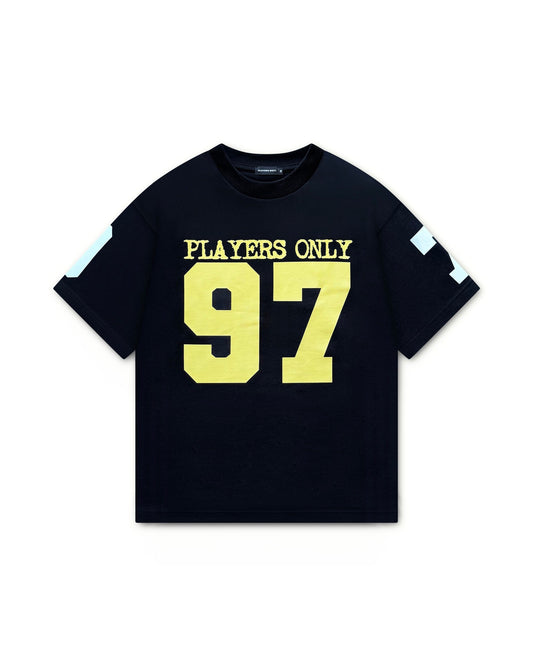 PLAYERS ONLY BLACK JERSEY TEE — XS — Front View