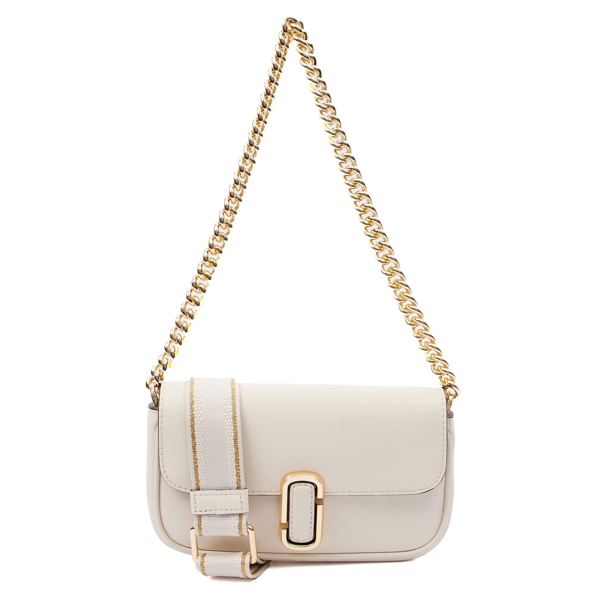 Marc Jacobs Cross Body J Marc in White, Leather — Front View