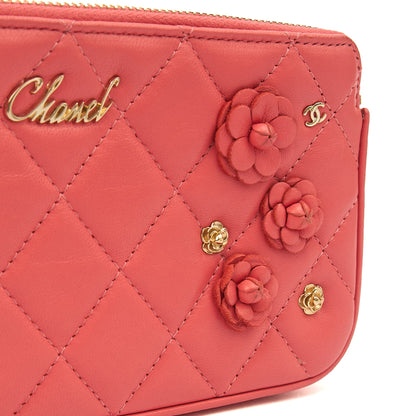 Chanel Cross Body Camellia - Wallet On Chain in Pink, Calfskin Leather — Alternate View 15