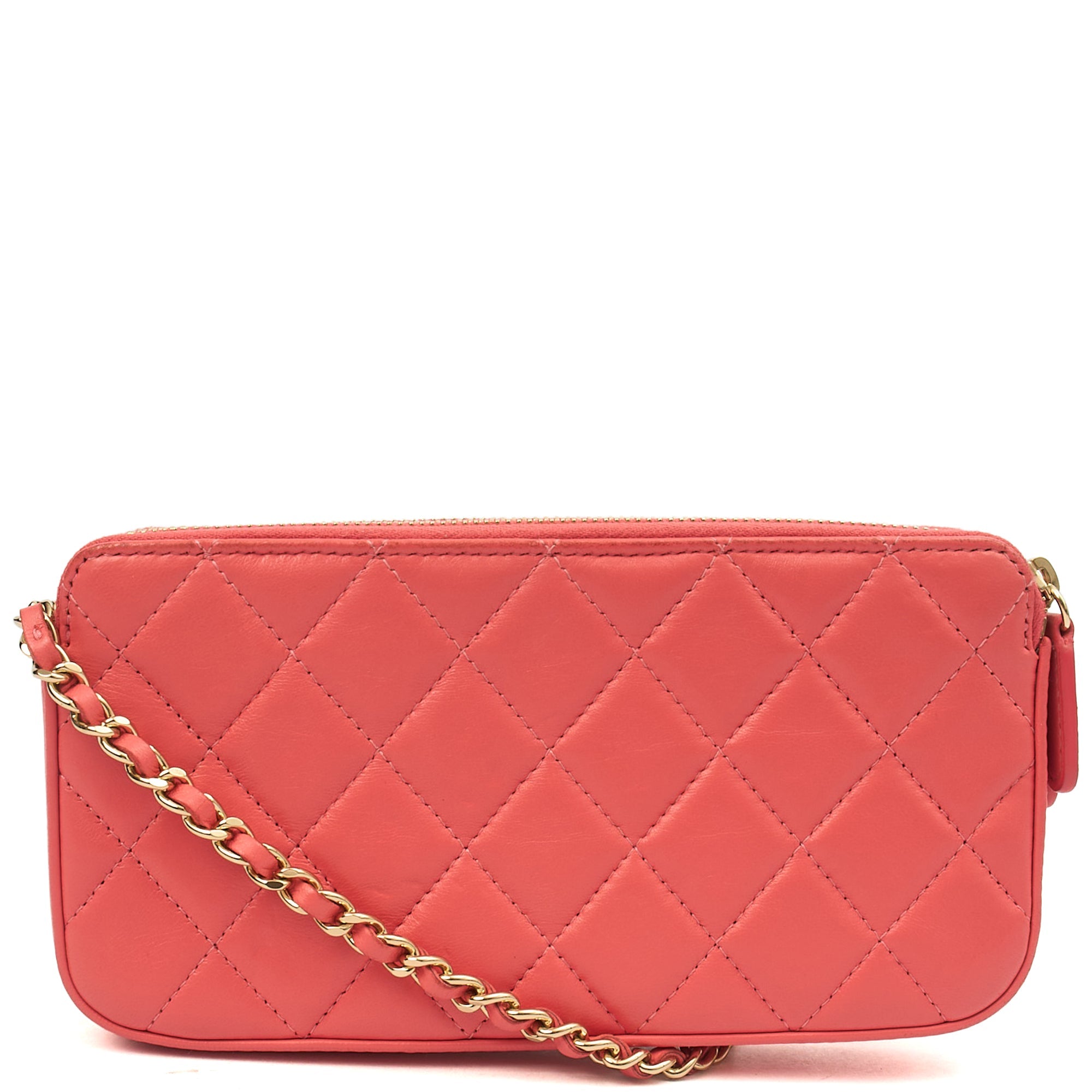 Chanel Cross Body Camellia - Wallet On Chain in Pink, Calfskin Leather — Alternate View 23