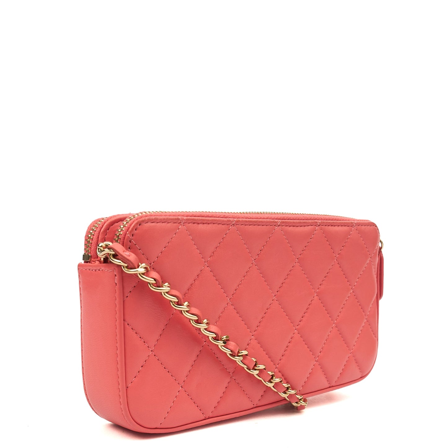 Chanel Cross Body Camellia - Wallet On Chain in Pink, Calfskin Leather — Alternate View 22