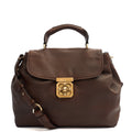 Chloe Satchel Elsie Satchel in Brown, Leather — Front View