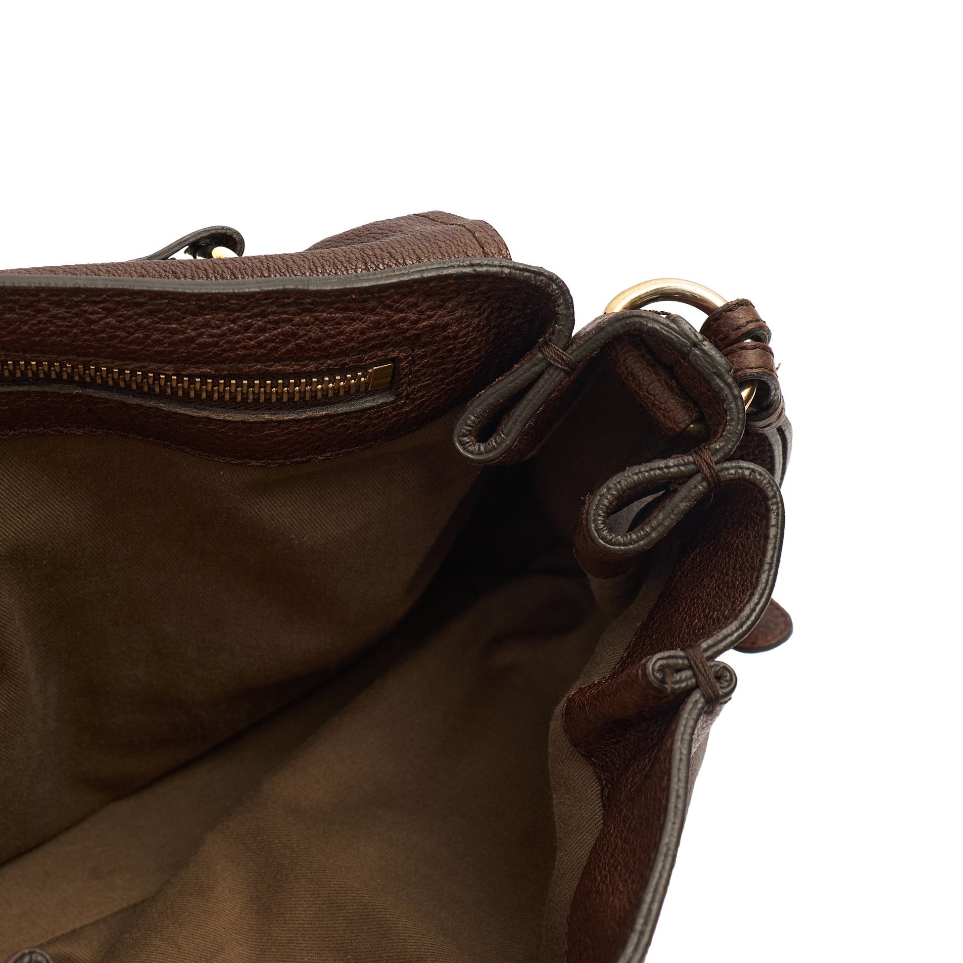Chloe Satchel Elsie Satchel in Brown, Leather — Lifestyle View
