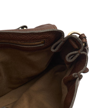 Chloe Satchel Elsie Satchel in Brown, Leather — Lifestyle View