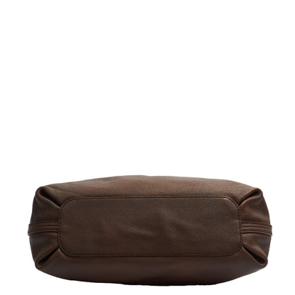 Chloe Satchel Elsie Satchel in Brown, Leather — Detail View