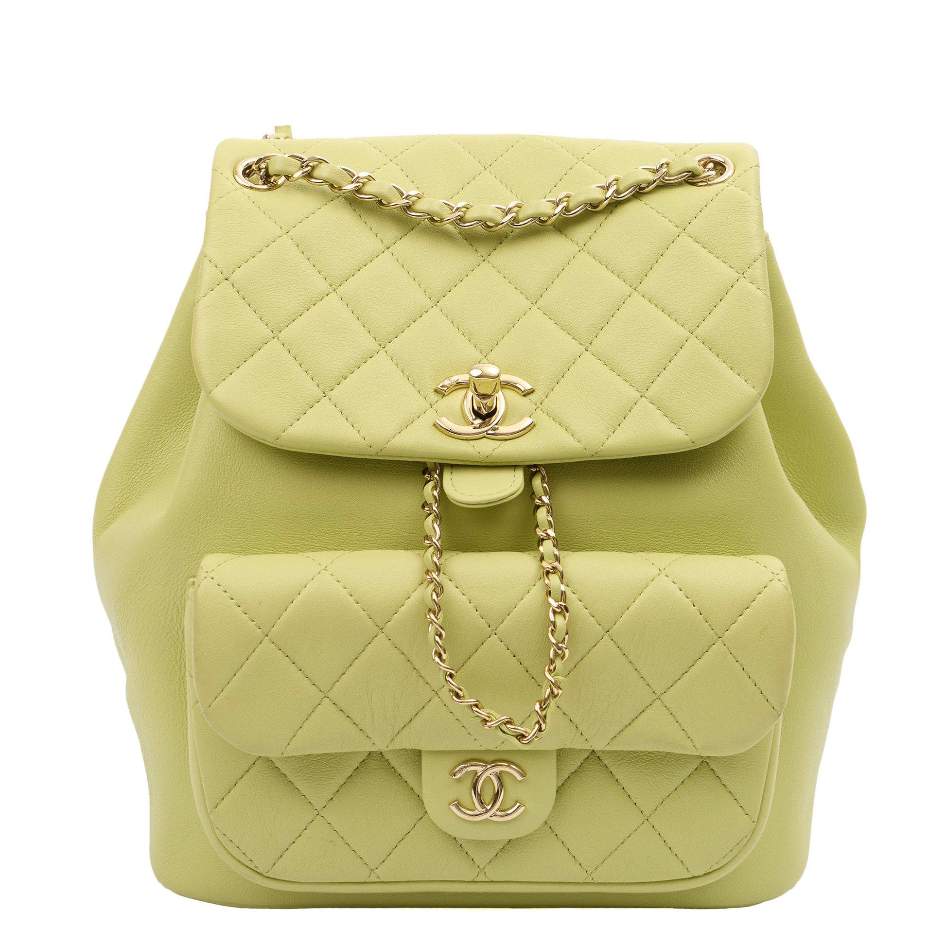 Chanel Backpack Backpack in Green, Lambskin Leather — Alternate View 19