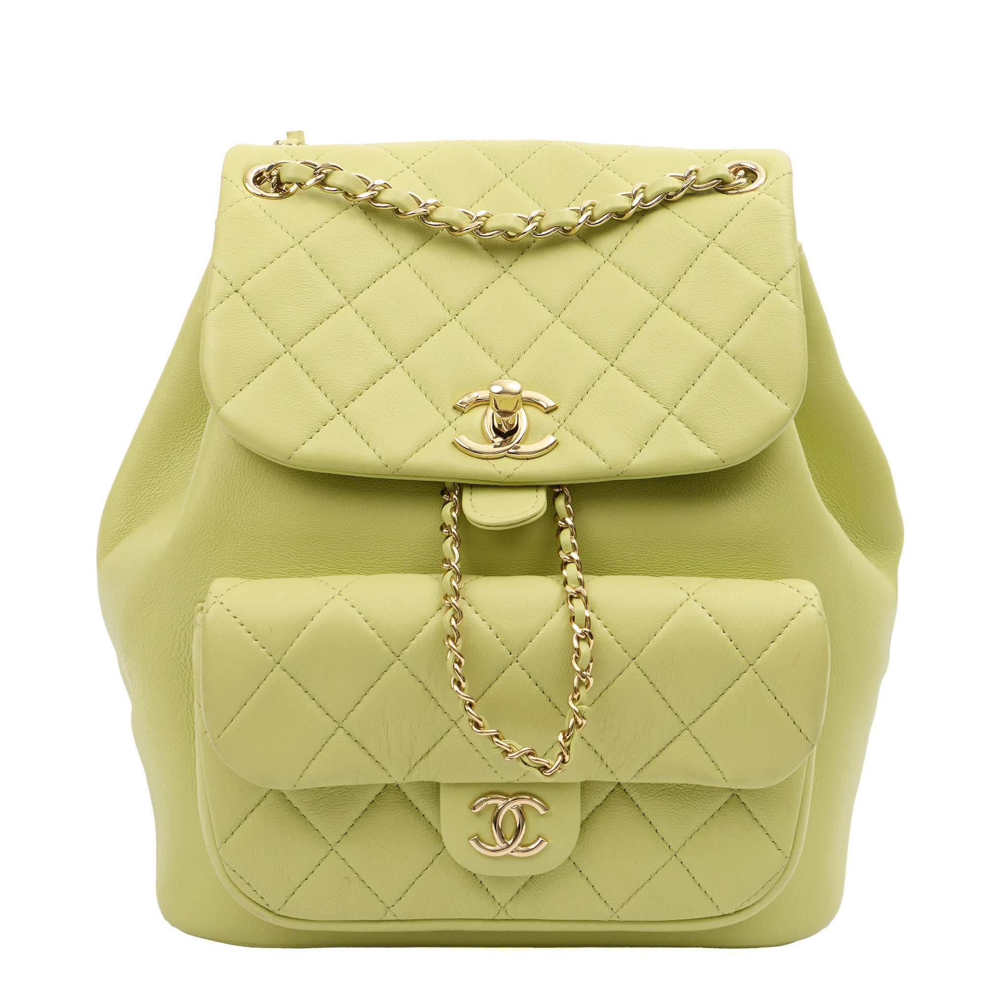 Chanel Backpack Backpack in Green, Lambskin Leather — Alternate View 10