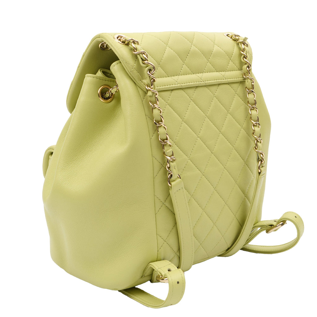 Chanel Backpack Backpack in Green, Lambskin Leather — Alternate View 21