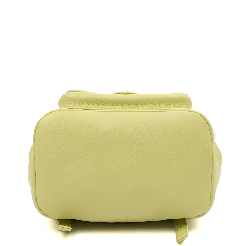 Chanel Backpack Backpack in Green, Lambskin Leather — Detail View