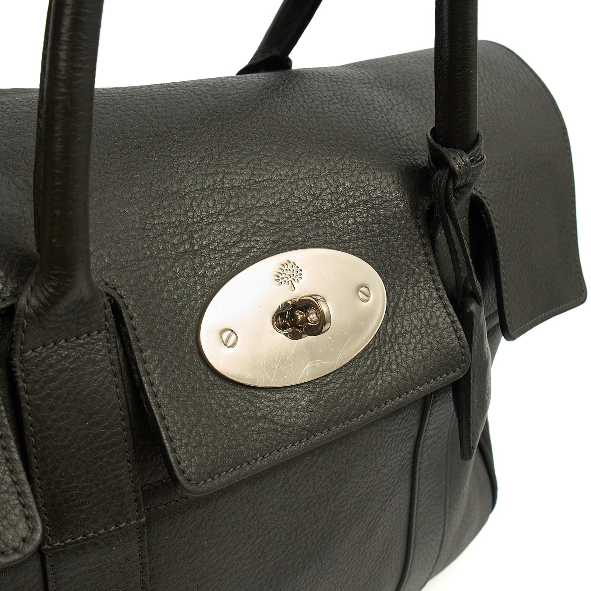 Mulberry Top Handle Bayswater Heritage in Grey, Calfskin Leather — Alternate View 8