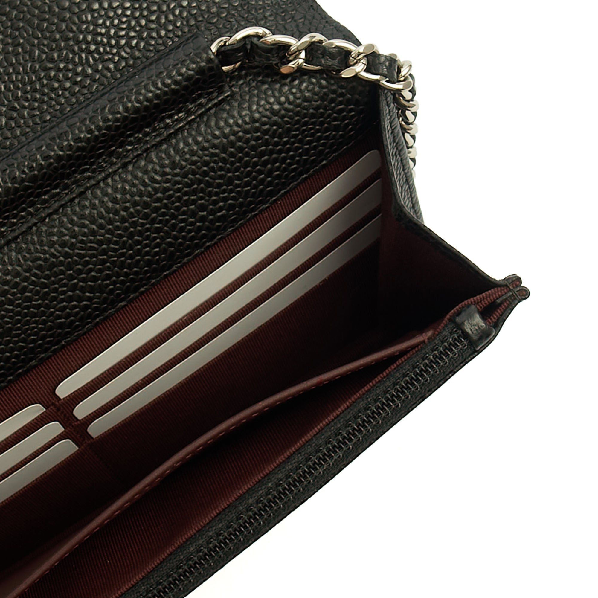 Chanel Cross Body Wallet on Chain in Black, Caviar Leather — Alternate View 20
