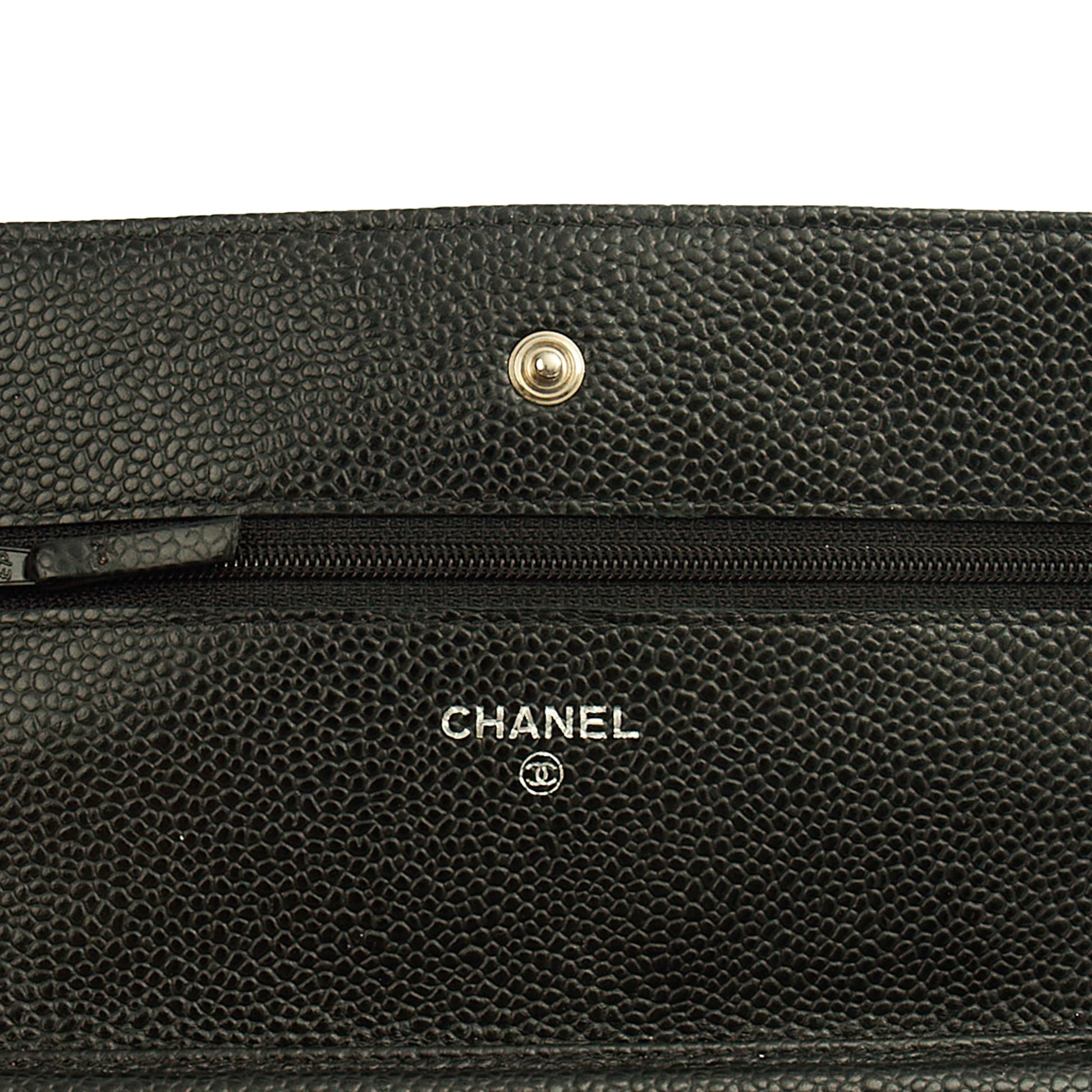 Chanel Cross Body Wallet on Chain in Black, Caviar Leather — Alternate View 9