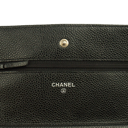 Chanel Cross Body Wallet on Chain in Black, Caviar Leather — Alternate View 19