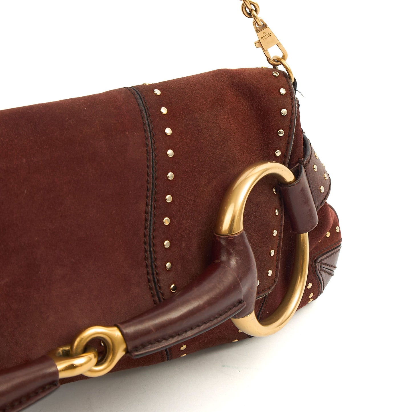Gucci Shoulder Bag 1955 Horsebit Shoulder Bag in Brown, Suede — Alternate View 12