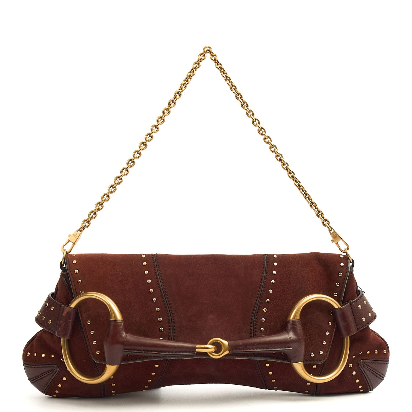 Gucci Shoulder Bag 1955 Horsebit Shoulder Bag in Brown, Suede — Alternate View 13