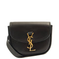 Saint Laurent Cross Body Kaia Belt Bag in Black, Leather — Front View