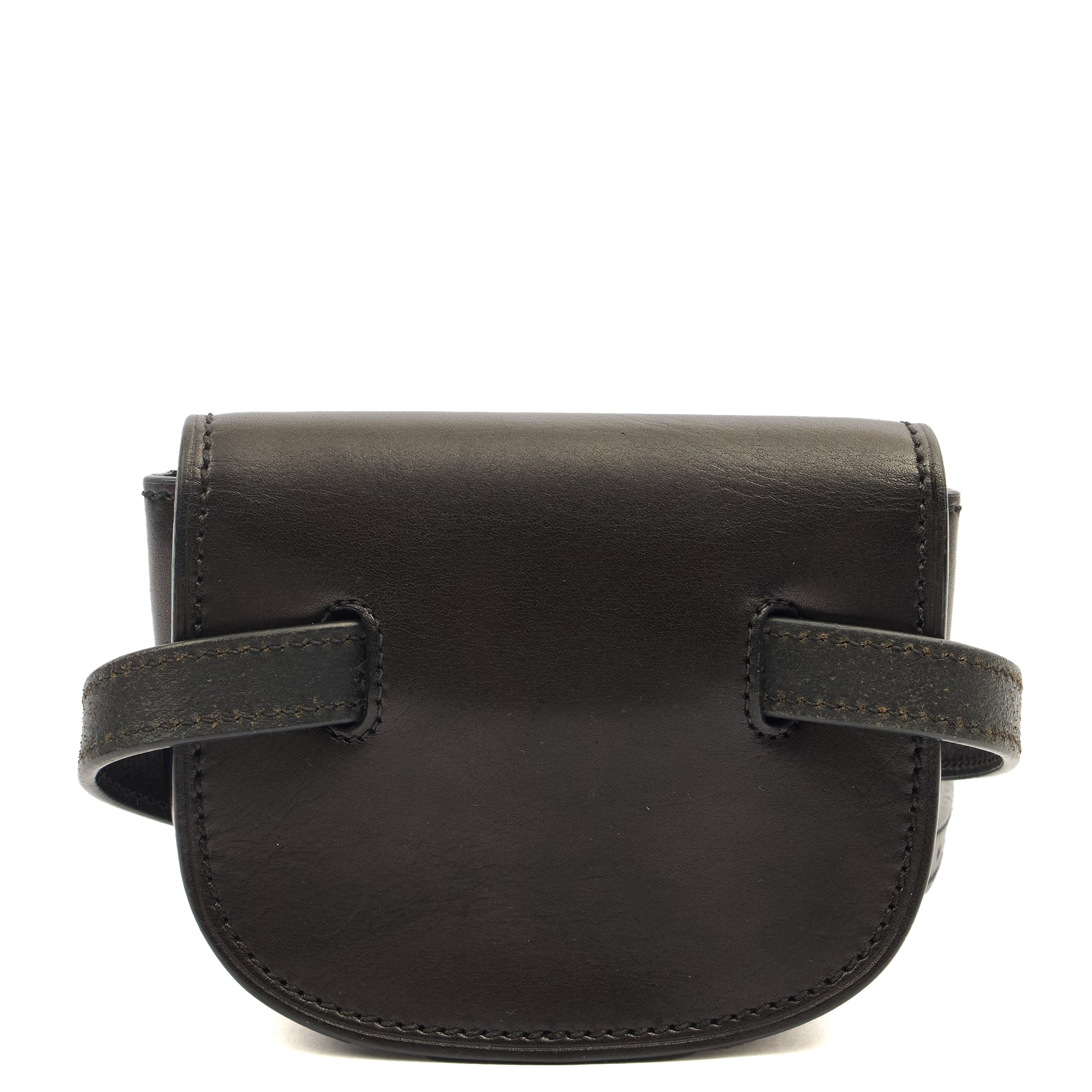 Saint Laurent Cross Body Kaia Belt Bag in Black, Leather — Back View