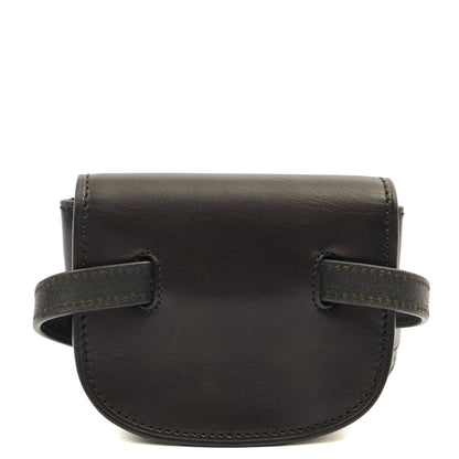 Saint Laurent Cross Body Kaia Belt Bag in Black, Leather — Back View