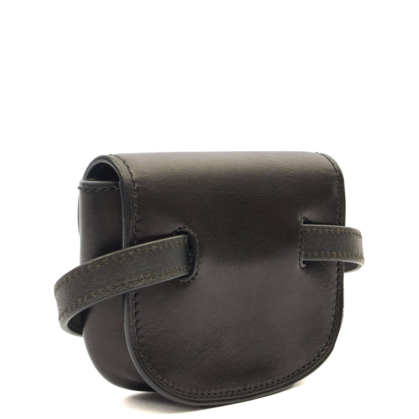 Saint Laurent Cross Body Kaia Belt Bag in Black, Leather — Side View