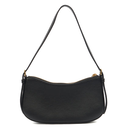 Louis Vuitton Shoulder Bag Bloom Pochette in Black, Leather — Top View