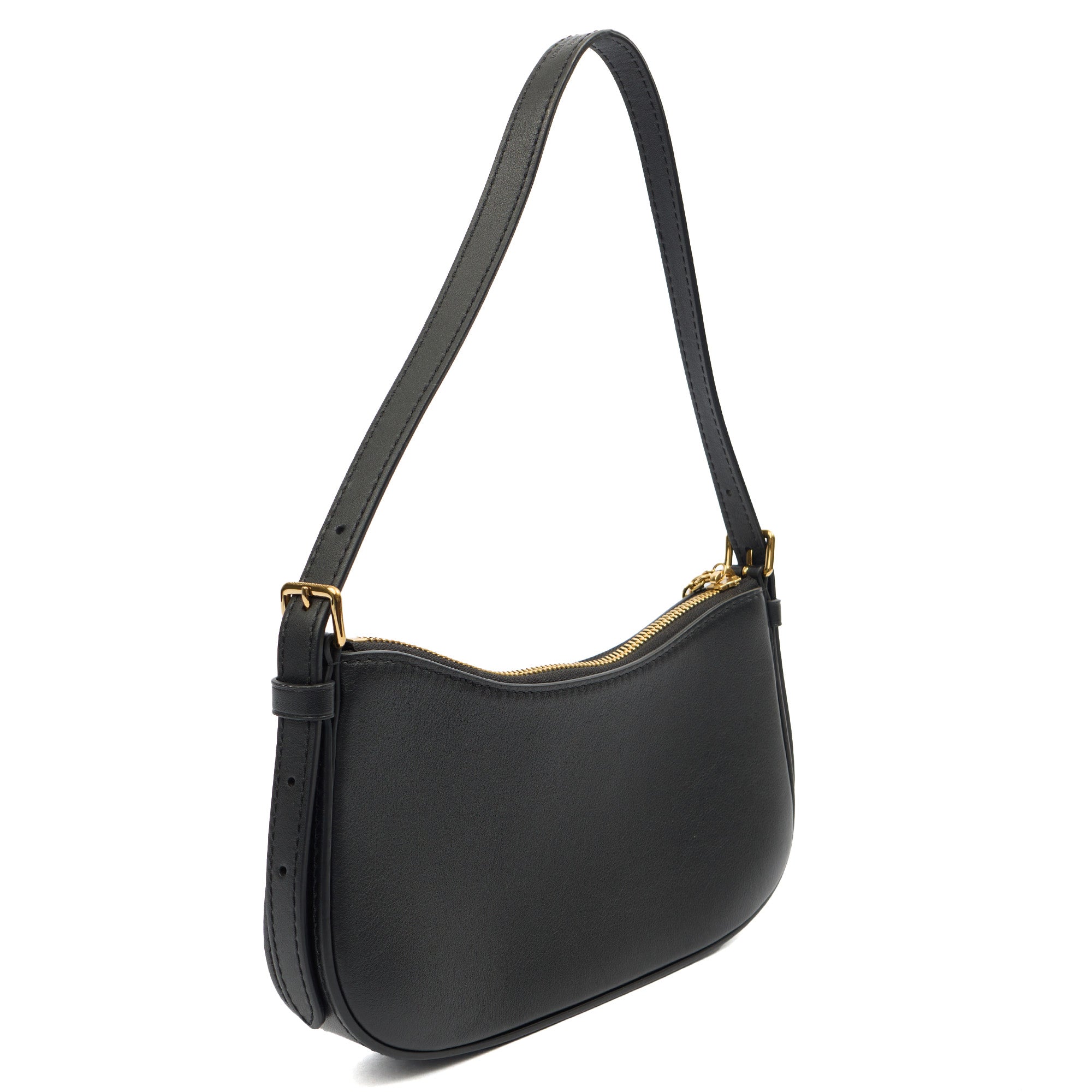 Louis Vuitton Shoulder Bag Bloom Pochette in Black, Leather — Back View