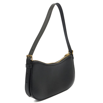 Louis Vuitton Shoulder Bag Bloom Pochette in Black, Leather — Back View