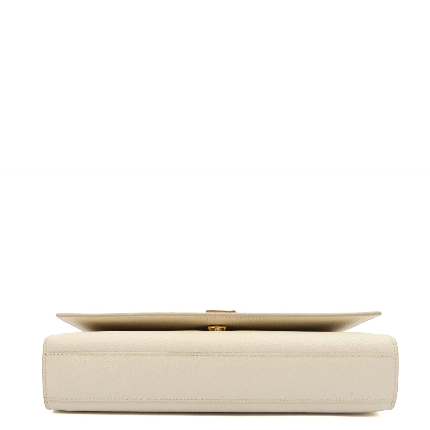 Saint Laurent Cross Body Kate Medium in White, Calfskin Leather — Top View