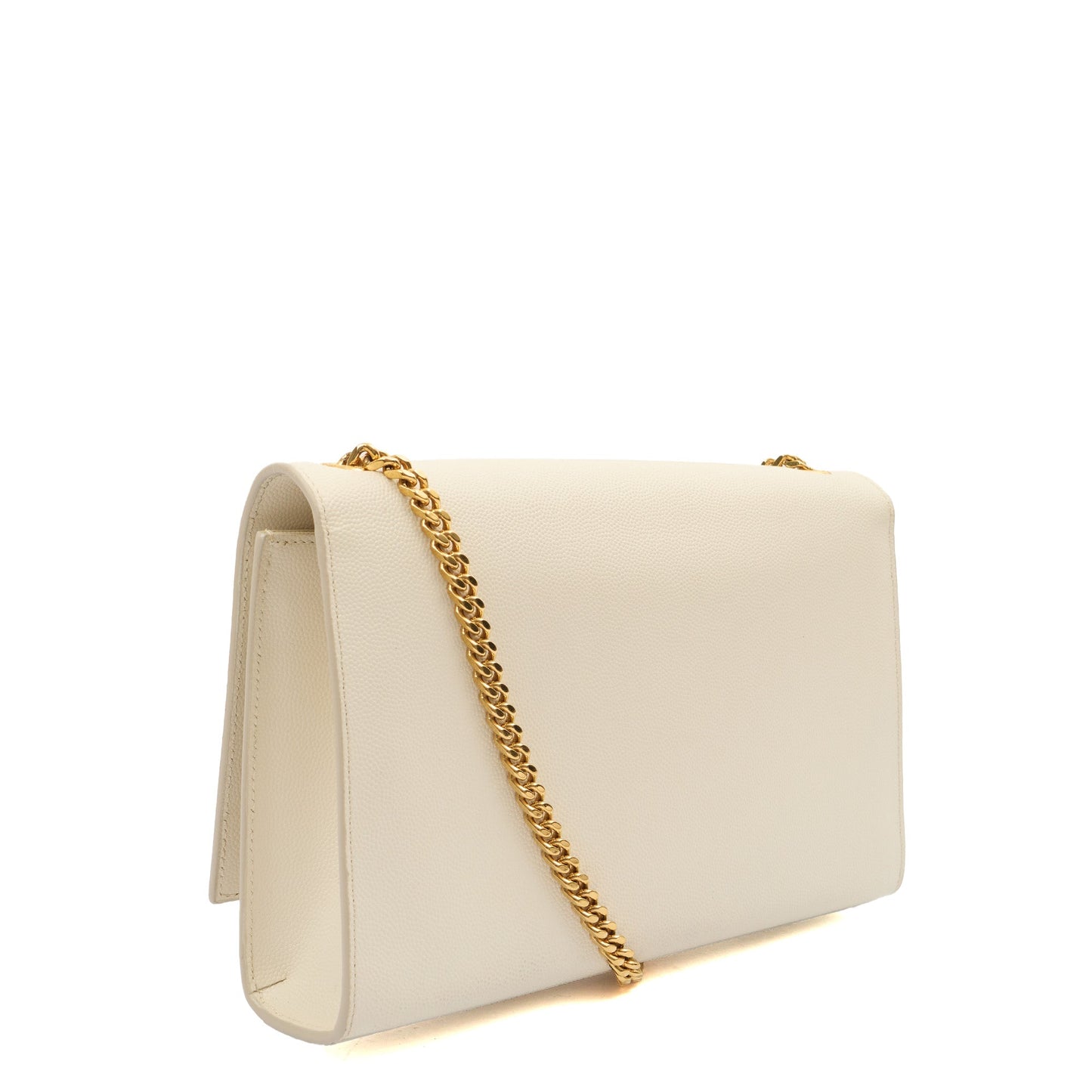 Saint Laurent Cross Body Kate Medium in White, Calfskin Leather — Side View