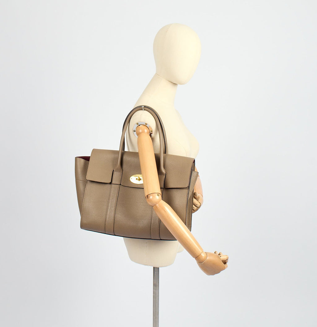 Mulberry Tote Bayswater - New in Brown, Calfskin Leather — Side View