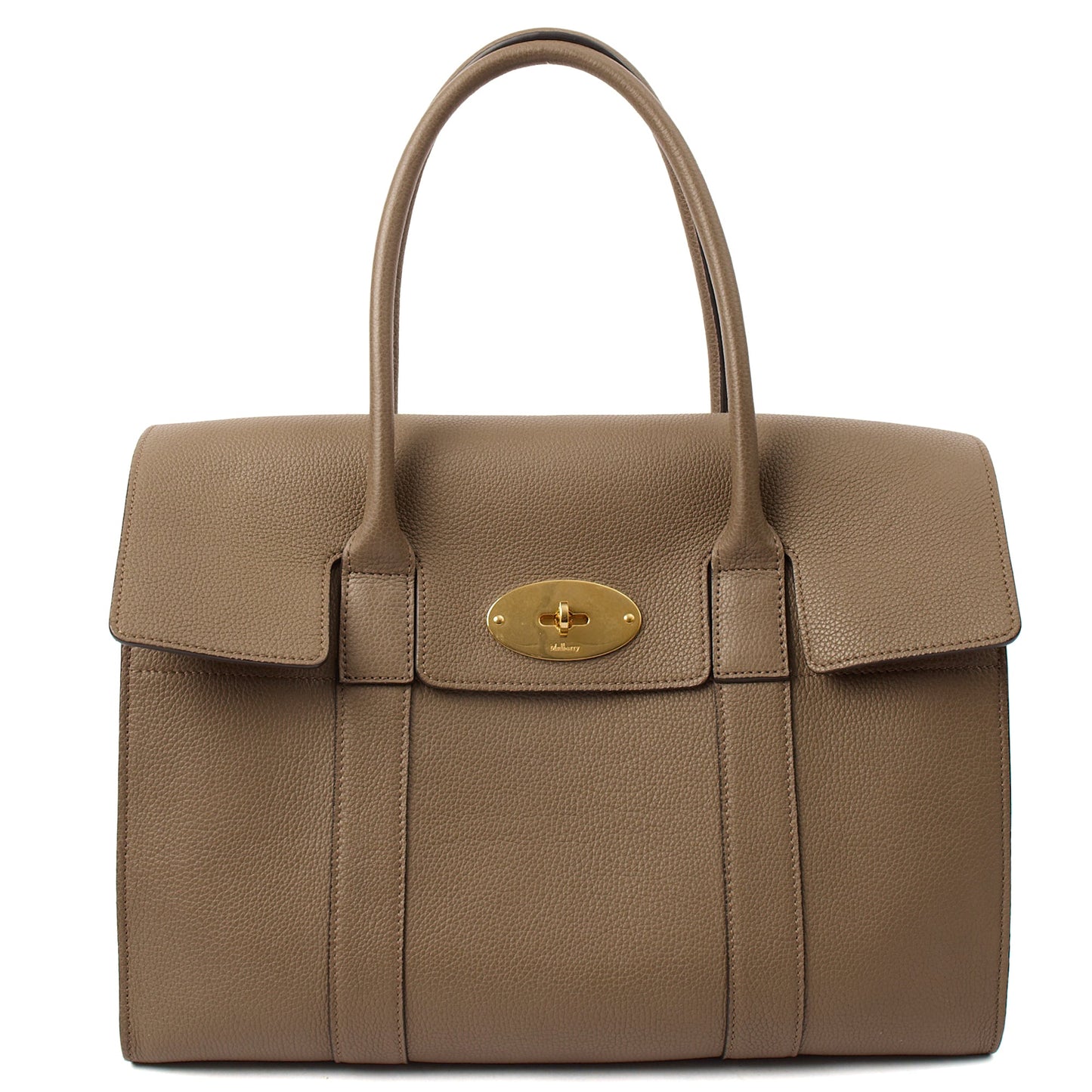 Mulberry Tote Bayswater - New in Brown, Calfskin Leather — Front View
