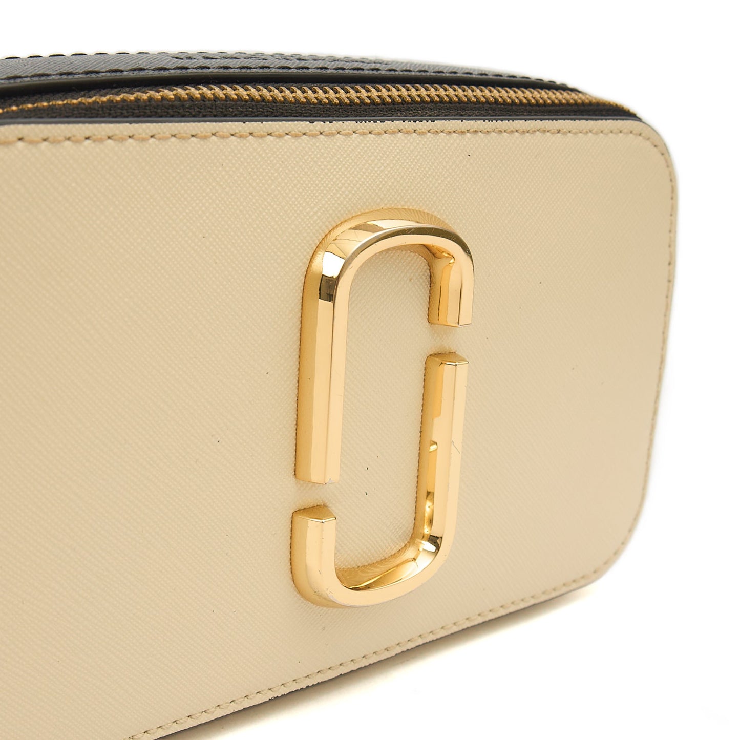 Marc Jacobs Cross Body Snapshot in Cream, Leather — Detail View
