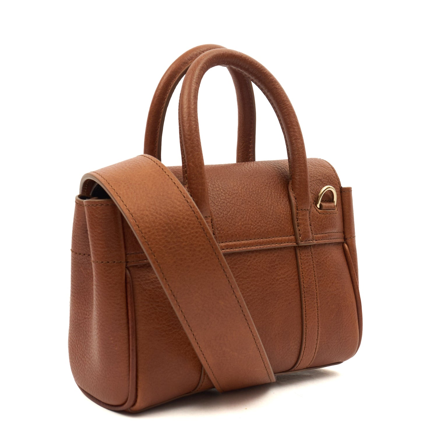 Mulberry Mini Bag Mini Bayswater in Oak, Leather — Back View