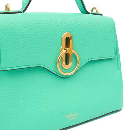 Mulberry Top Handle Seaton - Mini in Aqua Green, Calfskin Leather — Alternate View 12