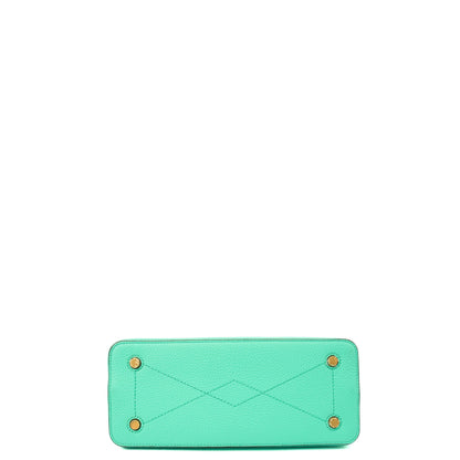 Mulberry Top Handle Seaton - Mini in Aqua Green, Calfskin Leather — Top View