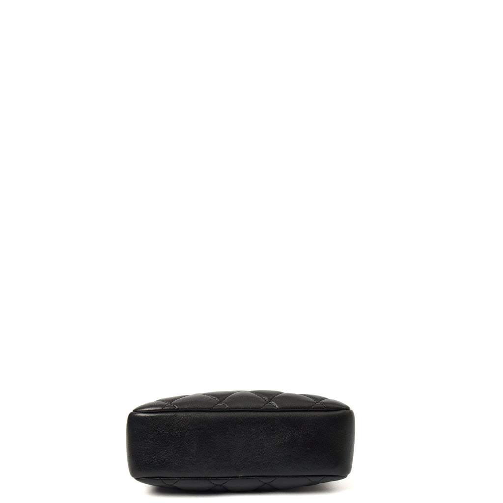 Chanel Cross Body Camera Bag in Black, Lambskin Leather — Detail View
