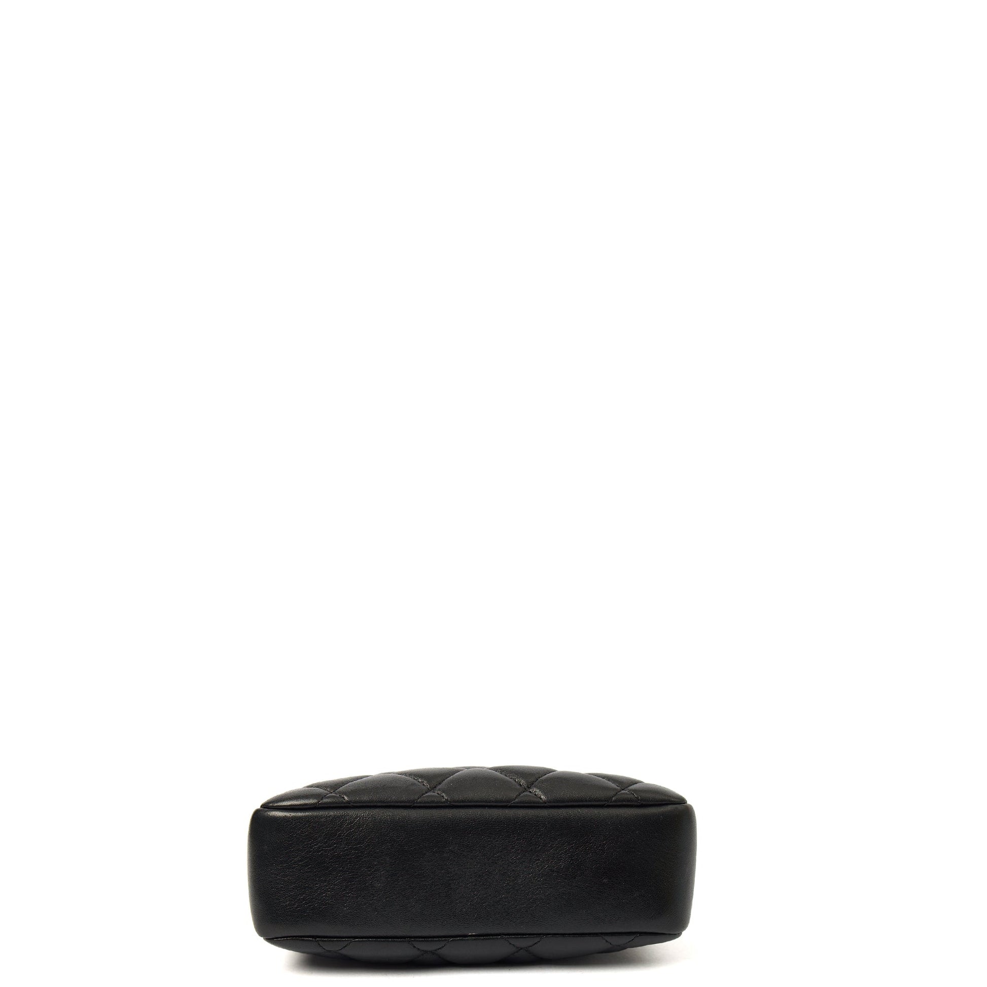 Chanel Cross Body Camera Bag in Black, Lambskin Leather — Detail View