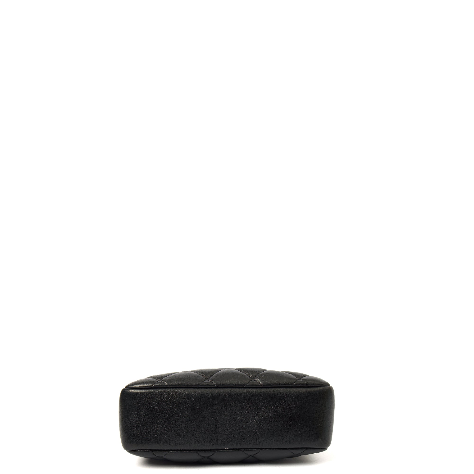 Chanel Cross Body Camera Bag in Black, Lambskin Leather — Detail View