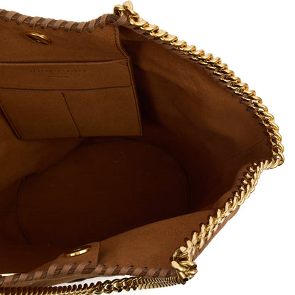 Stella McCartney Shoulder Bag Falabella Tote in Brown, Leather — Lifestyle View