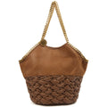 Stella McCartney Shoulder Bag Falabella Tote in Brown, Leather — Front View